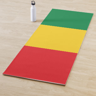 Vlag met groene, gouden (gele) en rode kleuren yogamat