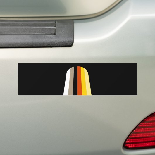Vlag met lange hair Pride Bumpersticker (Op auto)