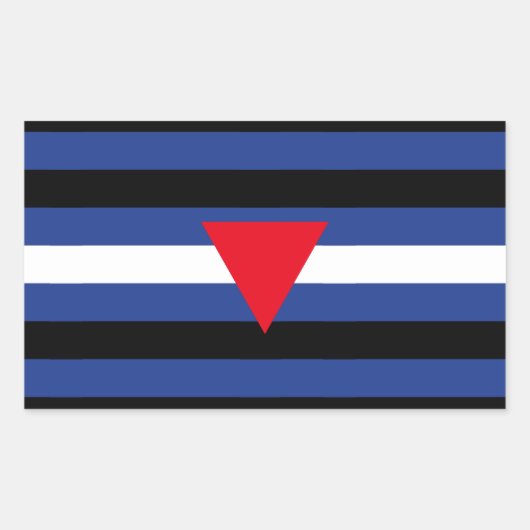Vlag met lederen queer rechthoekige sticker (Voorkant)