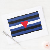 Vlag met lederen queer rechthoekige sticker (Envelop)