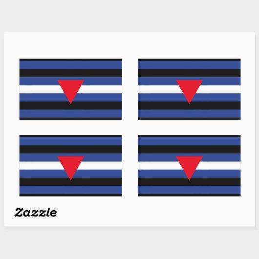 Vlag met lederen queer rechthoekige sticker (Vel)