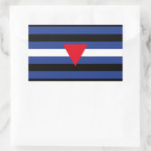 Vlag met lederen queer rechthoekige sticker (Tas)