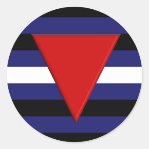 Vlag met lederen queer ronde sticker