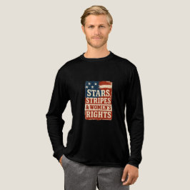 Vlag met sterren, strepen en vrouwenrechten in dis Tri-Blend shirt