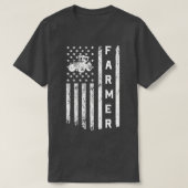 Vlag met tractorpatriottische boer t-shirt (Design voorkant)