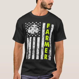 Vlag met tractorpatriottische boer t-shirt