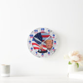 VLAG MET TRUMP RONDE KLOK (Huis)