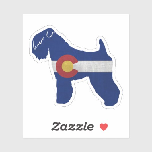 Vlag met zachte beklede wieltjes Terrier Colorado Sticker (Vel)
