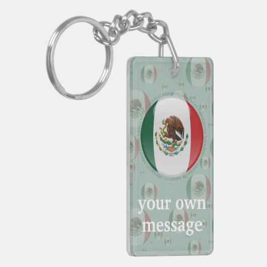 Vlag Mexico Bubble Sleutelhanger (Voorkant Links)