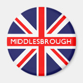 Vlag Middlesbrough Magneet (Voorkant)