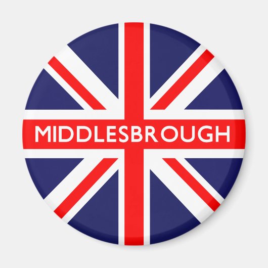 Vlag Middlesbrough Magneet (Voorkant)