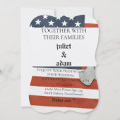 Vlag Militair uniform Leger bruiloft uitnodiging (Voorkant)