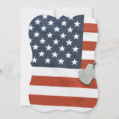 Vlag Militair uniform Leger bruiloft uitnodiging (Achterkant)