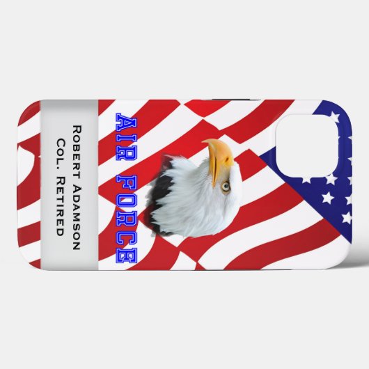 Vlag militaire luchtmacht en adelaar personalisere Case-Mate iPhone case (Achterkant (horizontaal))