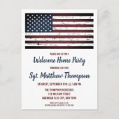 Vlag militaire soldaat die patriottisch-Amerikaans Aankondigingskaart (Voorkant)