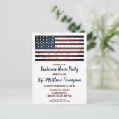 Vlag militaire soldaat die patriottisch-Amerikaans Aankondigingskaart (Staand voorkant)