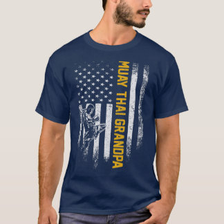 vlag MMA Muay Thai Fighter Grandpa T-shirt