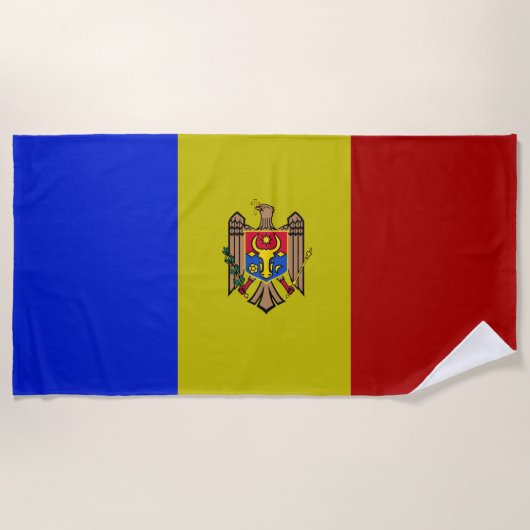 vlag Moldavië Strandlaken (Voorkant)
