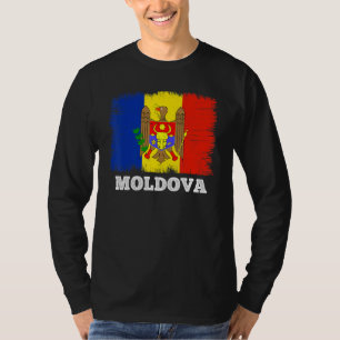vlag Moldavië: terugtrekkende vlag Moldavisch T-shirt