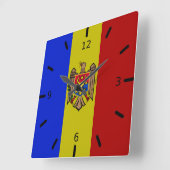 vlag Moldavië Vierkante Klok (Hoek)