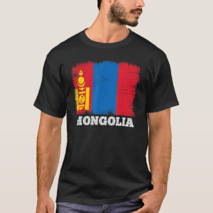  vlag Mongolië - Retro vlag Mongolisch T-shirt