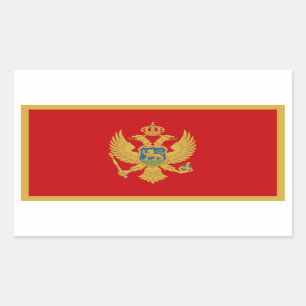 Vlag Montenegro/Montenegro Rechthoekige Sticker