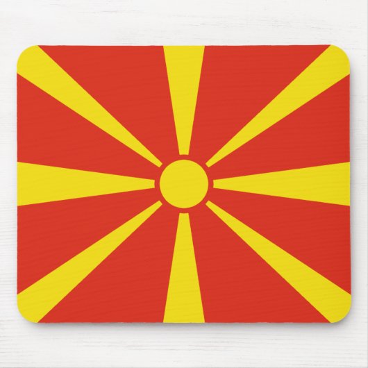 Vlag Mousepad Noord-Macedonië Muismat (Voorkant)