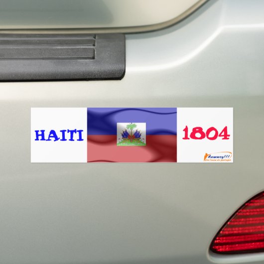 vlag, mwey, HAITI, 1804 Bumpersticker (Op auto)