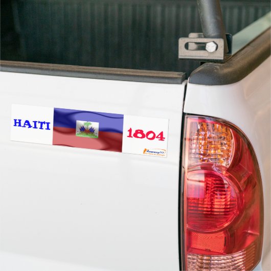 vlag, mwey, HAITI, 1804 Bumpersticker (Op Truck)