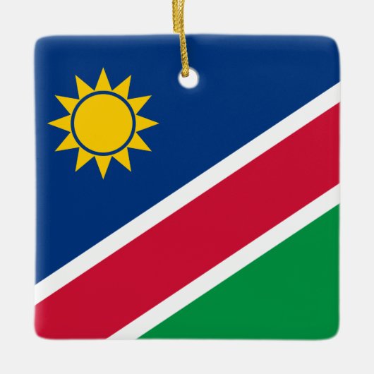 Vlag Namibië (Namibië) Keramisch Ornament (Voorkant)