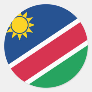 Vlag Namibië (Namibië) Ronde Sticker