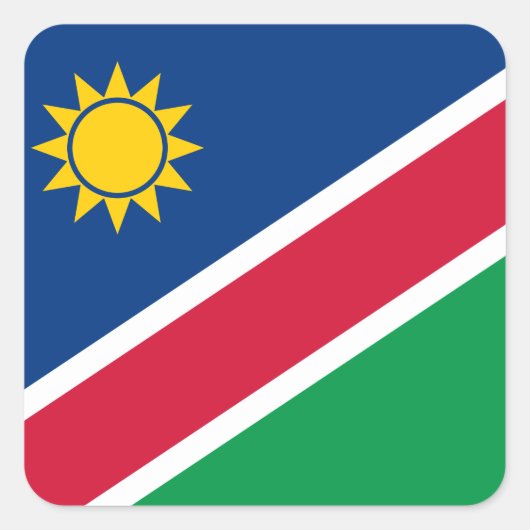 Vlag Namibië (Namibië) Vierkante Sticker (Voorkant)