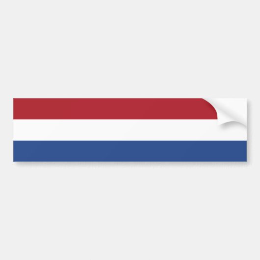 Vlag Nederland/Nederland/Nederland/Hollander Bumpersticker (Voorkant)