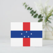 vlag Nederlandse Antillen Briefkaart (Staand voorkant)