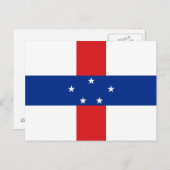 vlag Nederlandse Antillen Briefkaart (Voorkant / Achterkant)