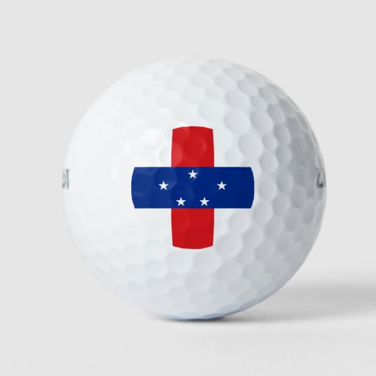 vlag Nederlandse Antillen Golfballen (Voorkant)