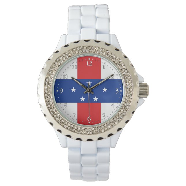 vlag Nederlandse Antillen Horloge (Voorkant)