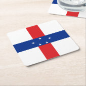 vlag Nederlandse Antillen Kartonnen Onderzetters (Schuin)