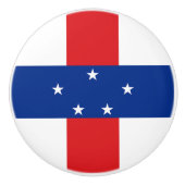 vlag Nederlandse Antillen Keramische Knop (Voorkant)