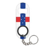 vlag Nederlandse Antillen Mini Flessenopener (Achterkant)
