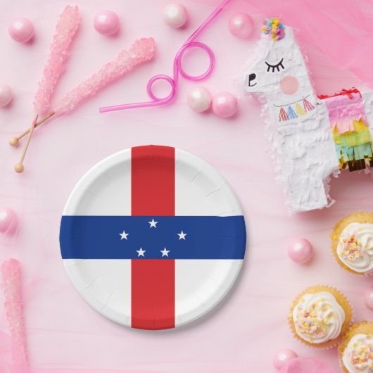 vlag Nederlandse Antillen Papieren Bordje (Feest)