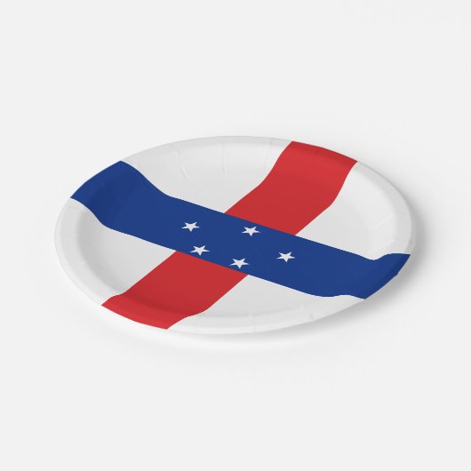 vlag Nederlandse Antillen Papieren Bordje (Gekanteld)