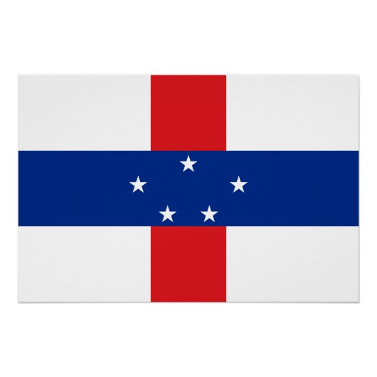 vlag Nederlandse Antillen Perfect Poster (Voorkant)