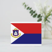 Vlag Nederlandse Antillen Sint-Maarten Briefkaart (Staand voorkant)