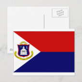 Vlag Nederlandse Antillen Sint-Maarten Briefkaart (Voorkant / Achterkant)