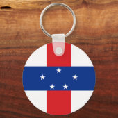 vlag Nederlandse Antillen Sleutelhanger (Voorkant)