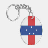 vlag Nederlandse Antillen Sleutelhanger (Voorkant Links)
