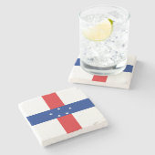 vlag Nederlandse Antillen Stenen Onderzetter (Zijkant)