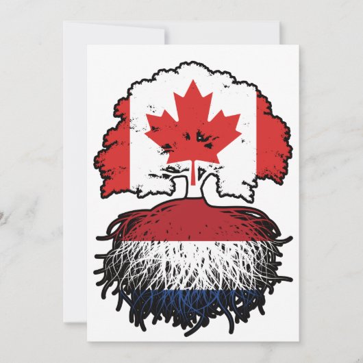 Vlag Nederlandse Canadese bomen in Canada Kaart (Voorkant)