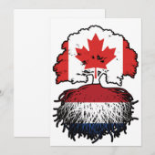 Vlag Nederlandse Canadese bomen in Canada Kaart (Voorkant / Achterkant)